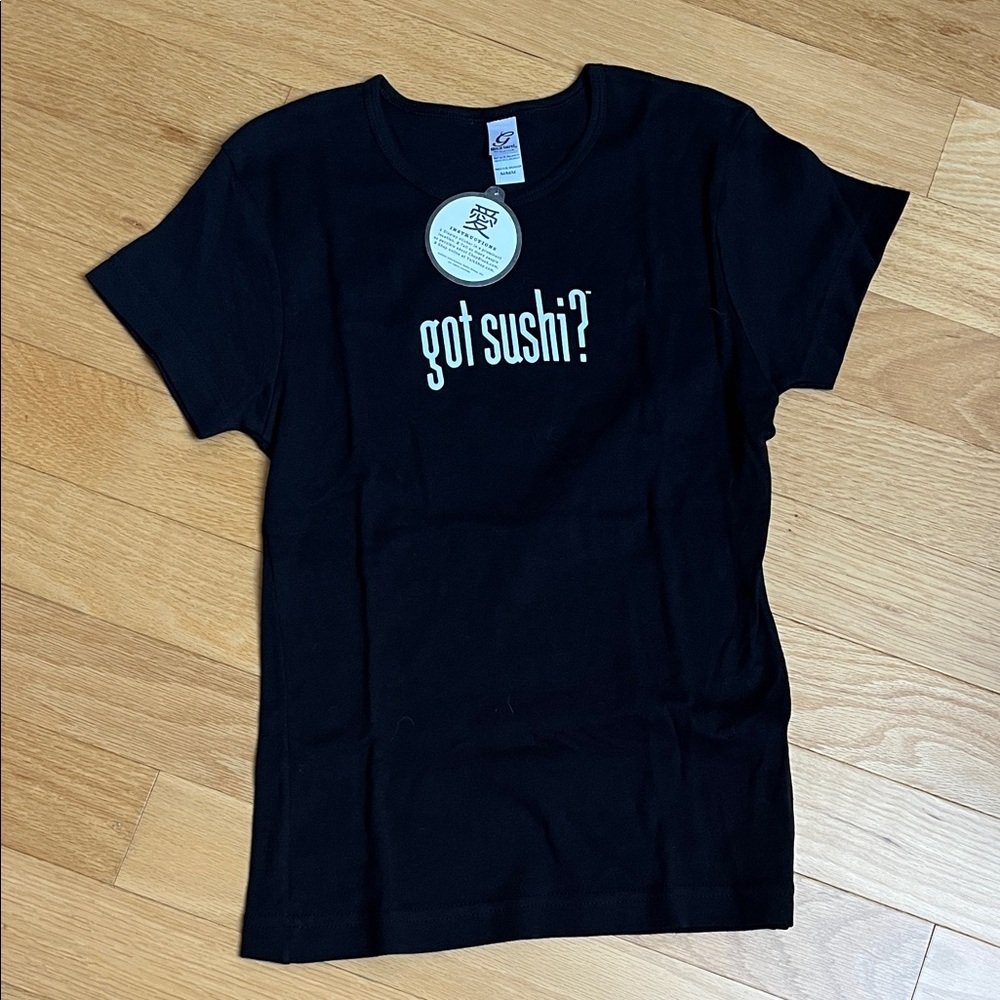 NWT | Women's Black T-Shirt with 'Got Sushi?' Design